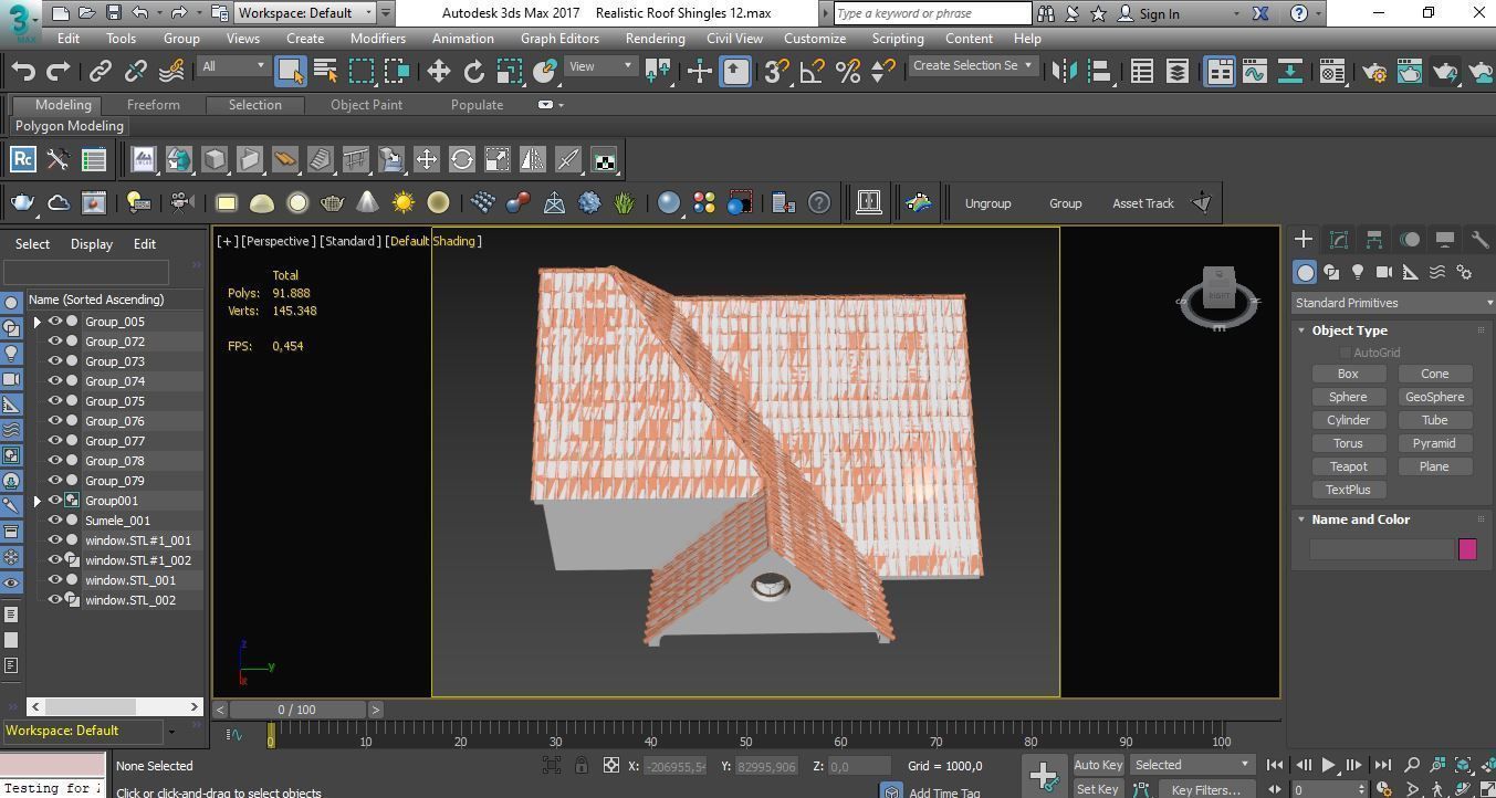 Realistic Roof Shingles 12 3D model_11