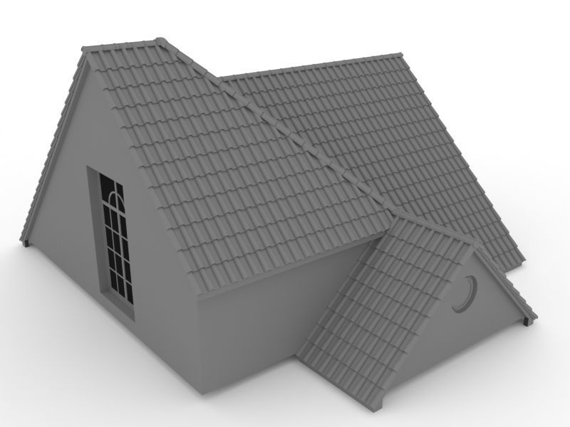 Realistic Roof Shingles 12 3D model_10
