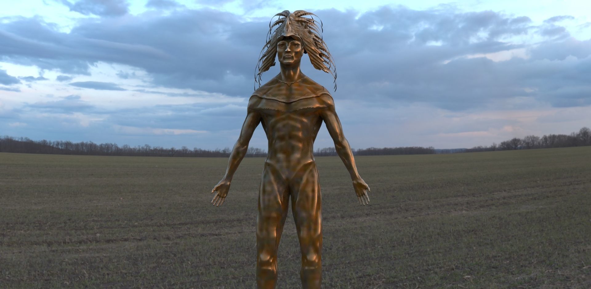 Mayan headdress model 3D model_2