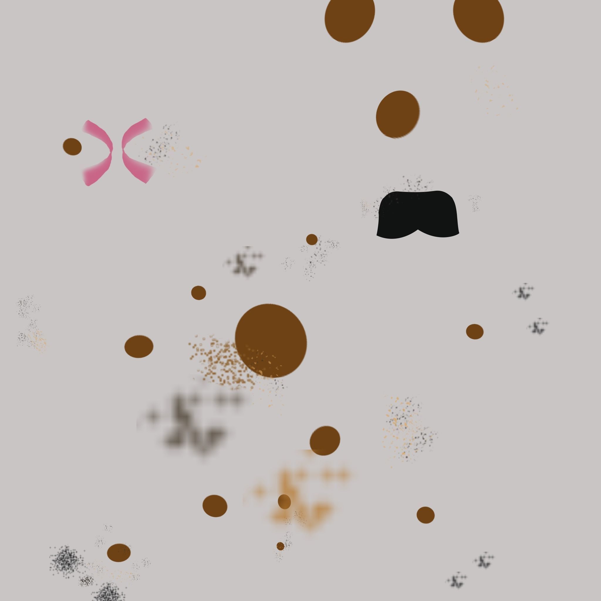 dog-puppy circle with spots Low-poly 3D model_8