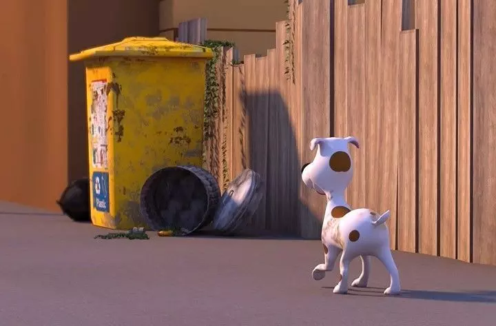 dog-puppy circle with spots Low-poly 3D model_0