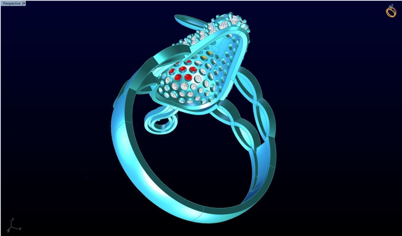 Mouse Ring - Womens rings - N422 3D print model_7