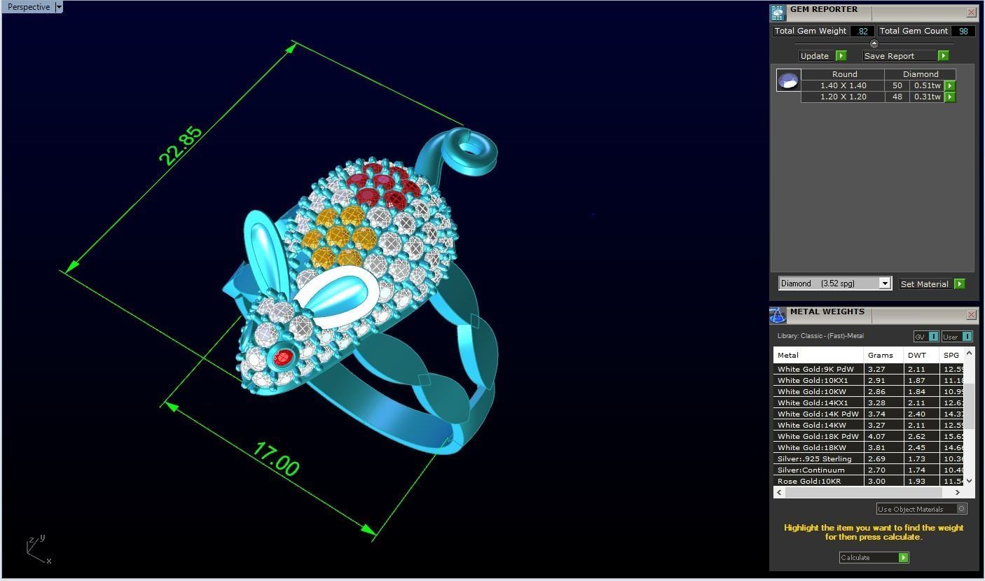 Mouse Ring - Womens rings - N422 3D print model_6