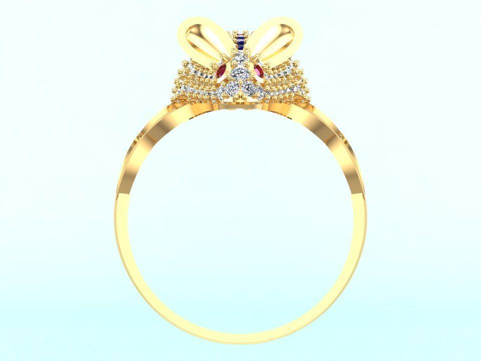 Mouse Ring - Womens rings - N422 3D print model_10