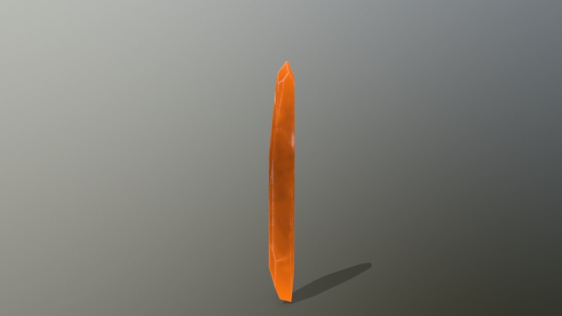 Crystal Set orange stone Low-poly 3D model_8