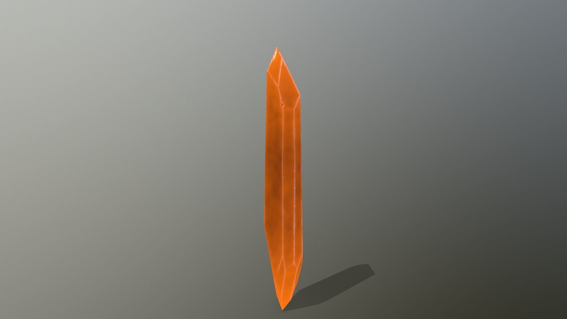Crystal Set orange stone Low-poly 3D model_7