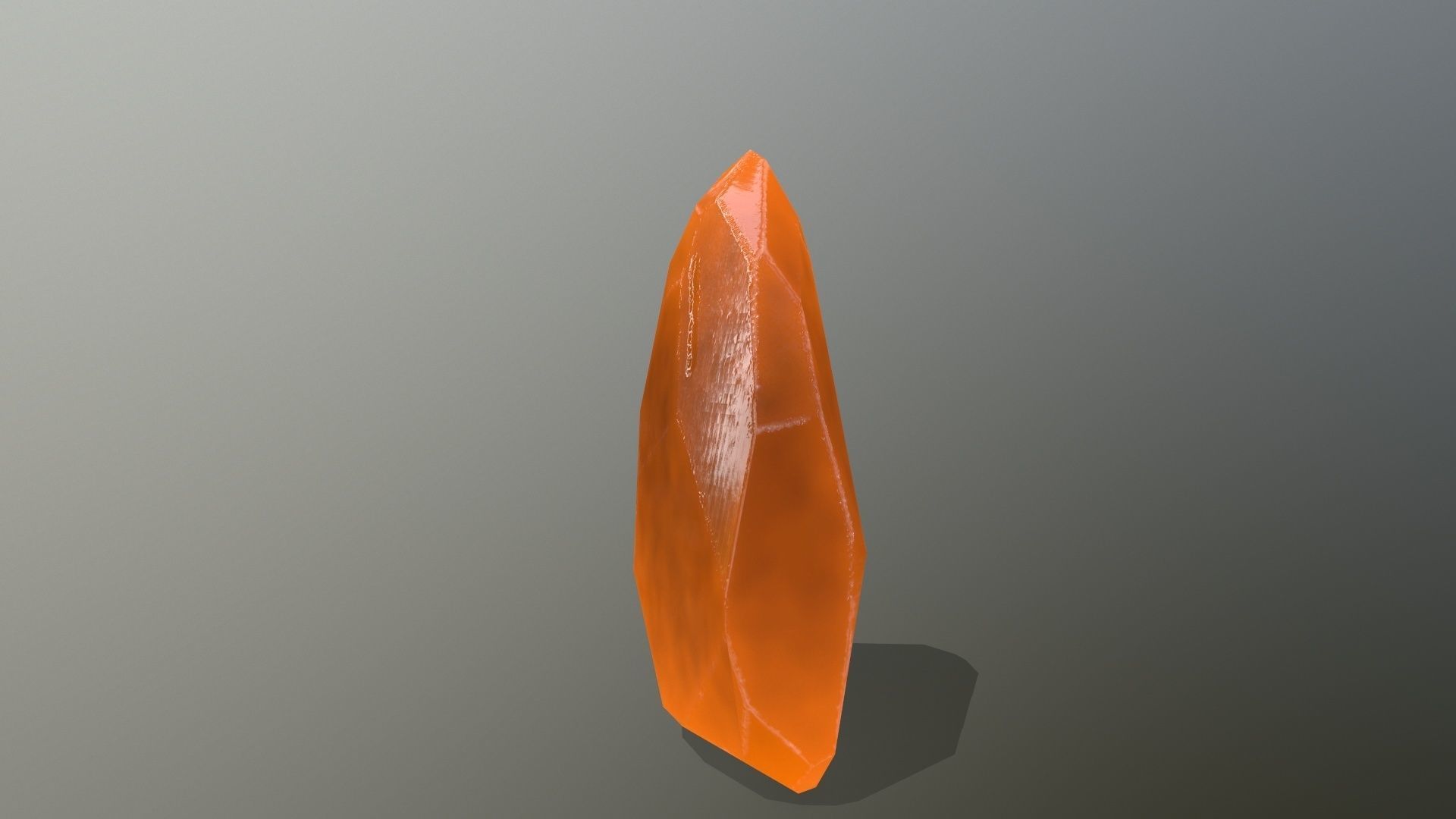 Crystal Set orange stone Low-poly 3D model_13