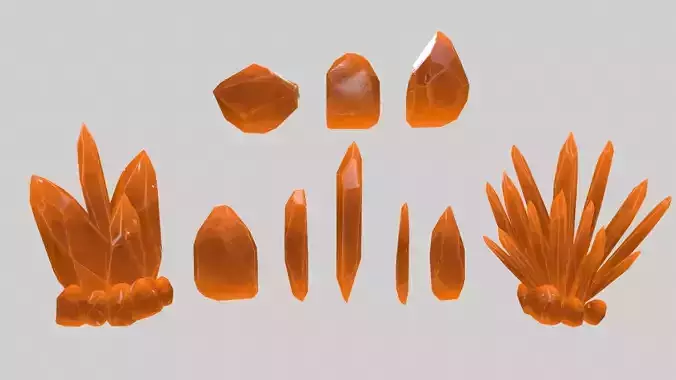 Crystal Set orange stone