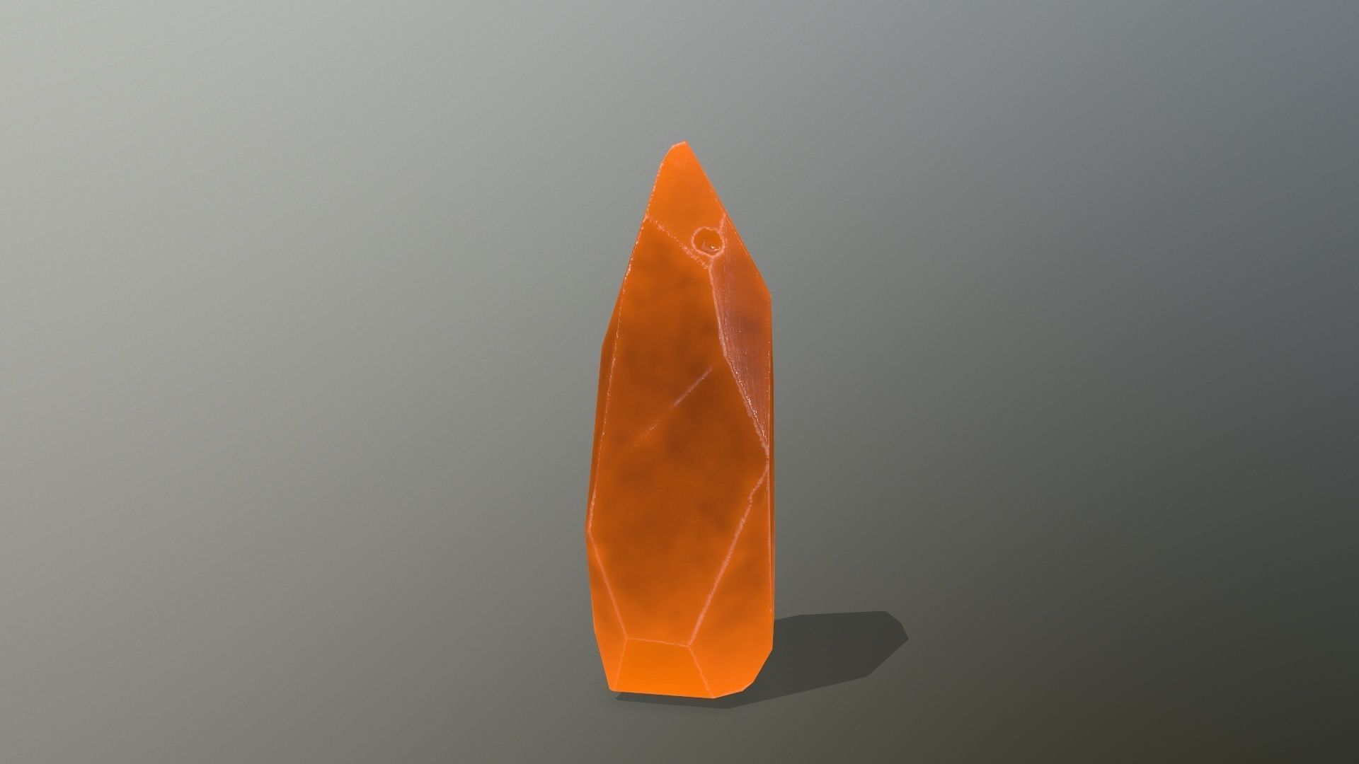 Crystal Set orange stone Low-poly 3D model_11