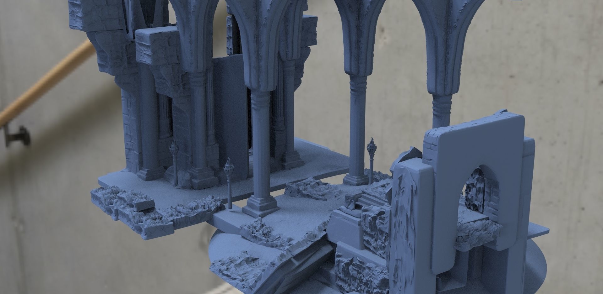 Church Ruins temple 3D model_1