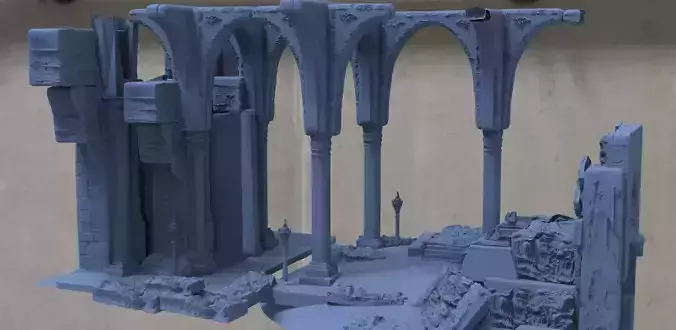 Church Ruins temple 3D model