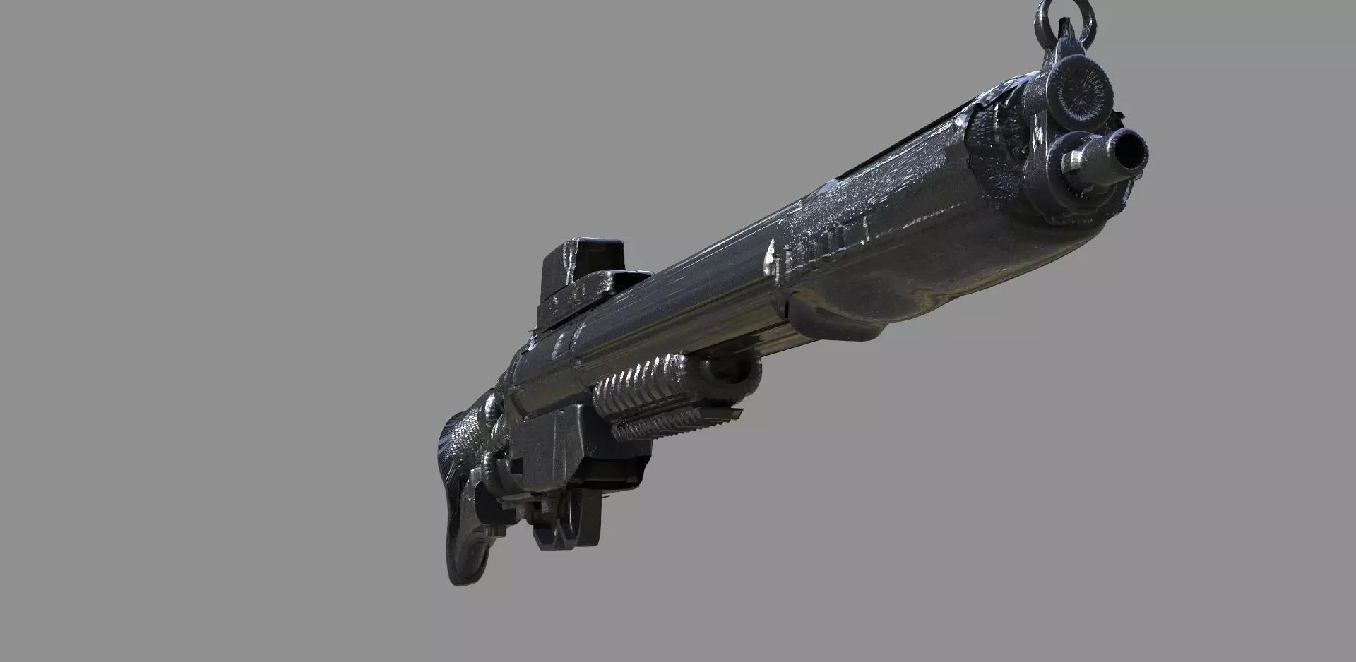 Rifle scoped Nano rifle 3D model_0