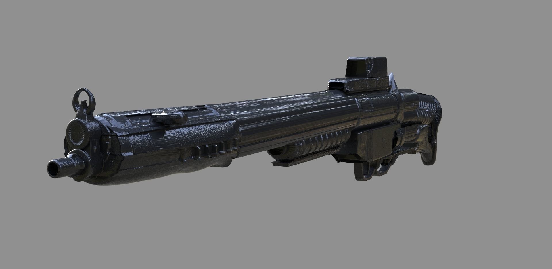 Rifle scoped Nano rifle 3D model_1