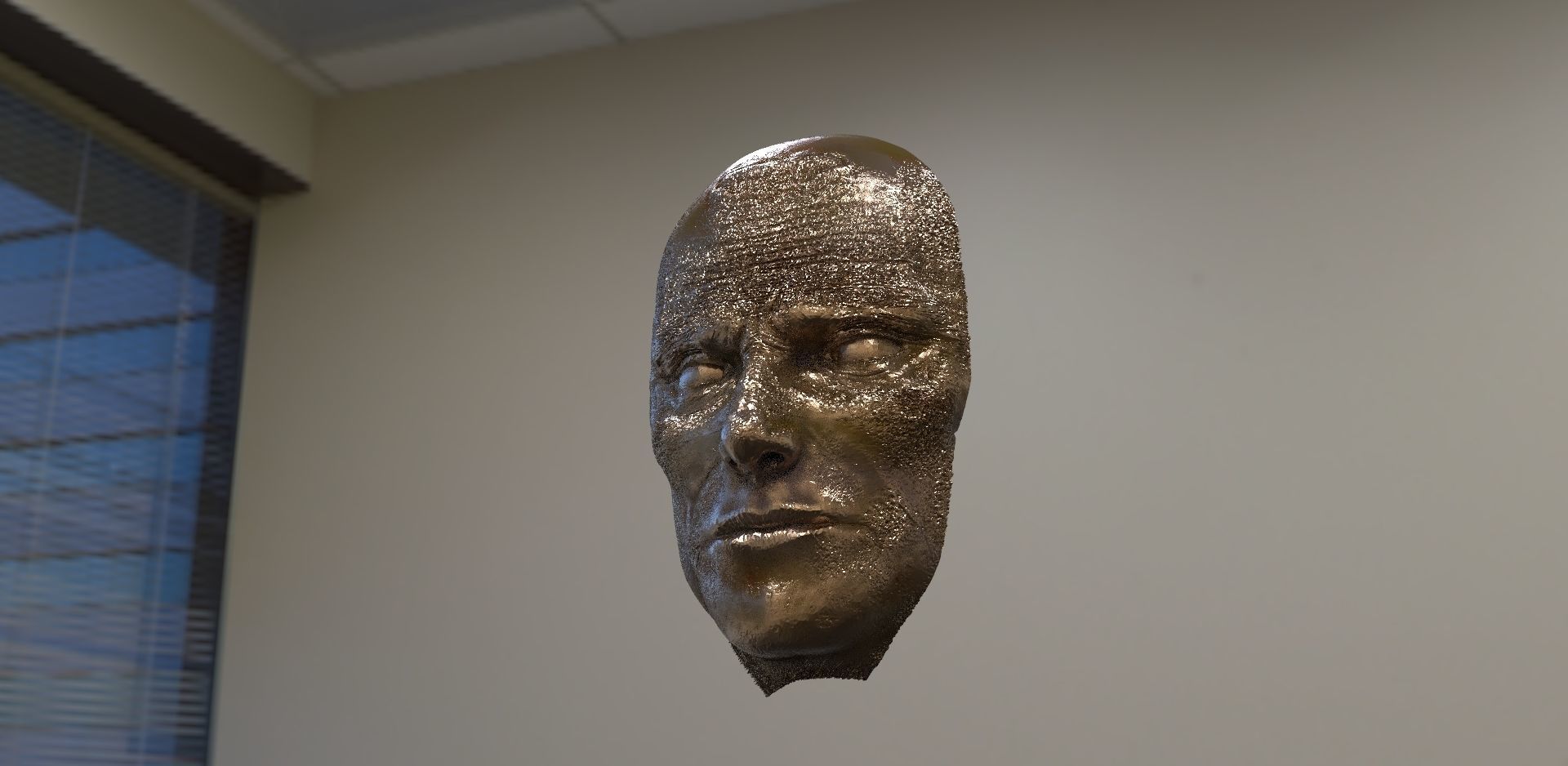 Mask baroque Dark 3D model_2