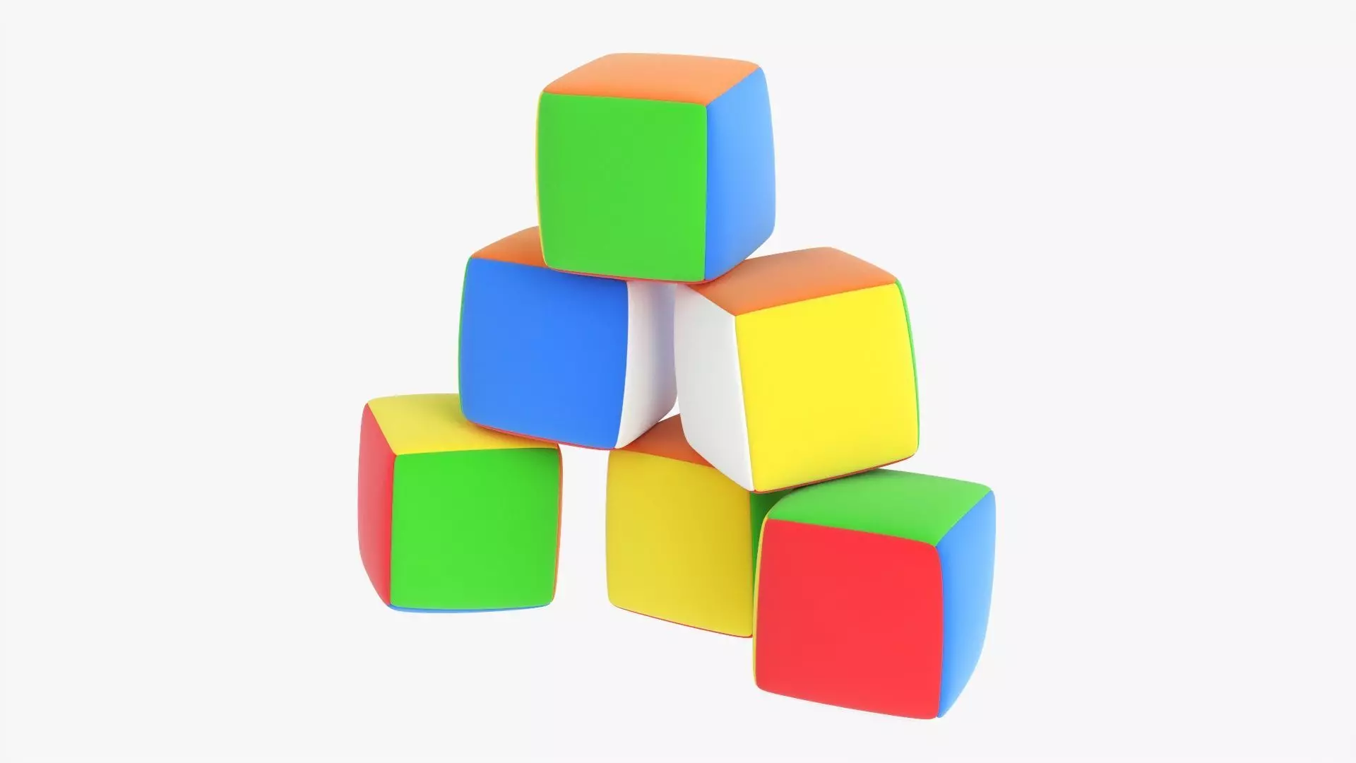 Soft baby cubes  3D model_0