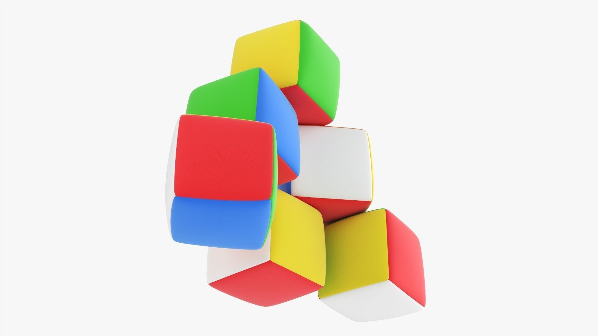 Soft baby cubes  3D model_2