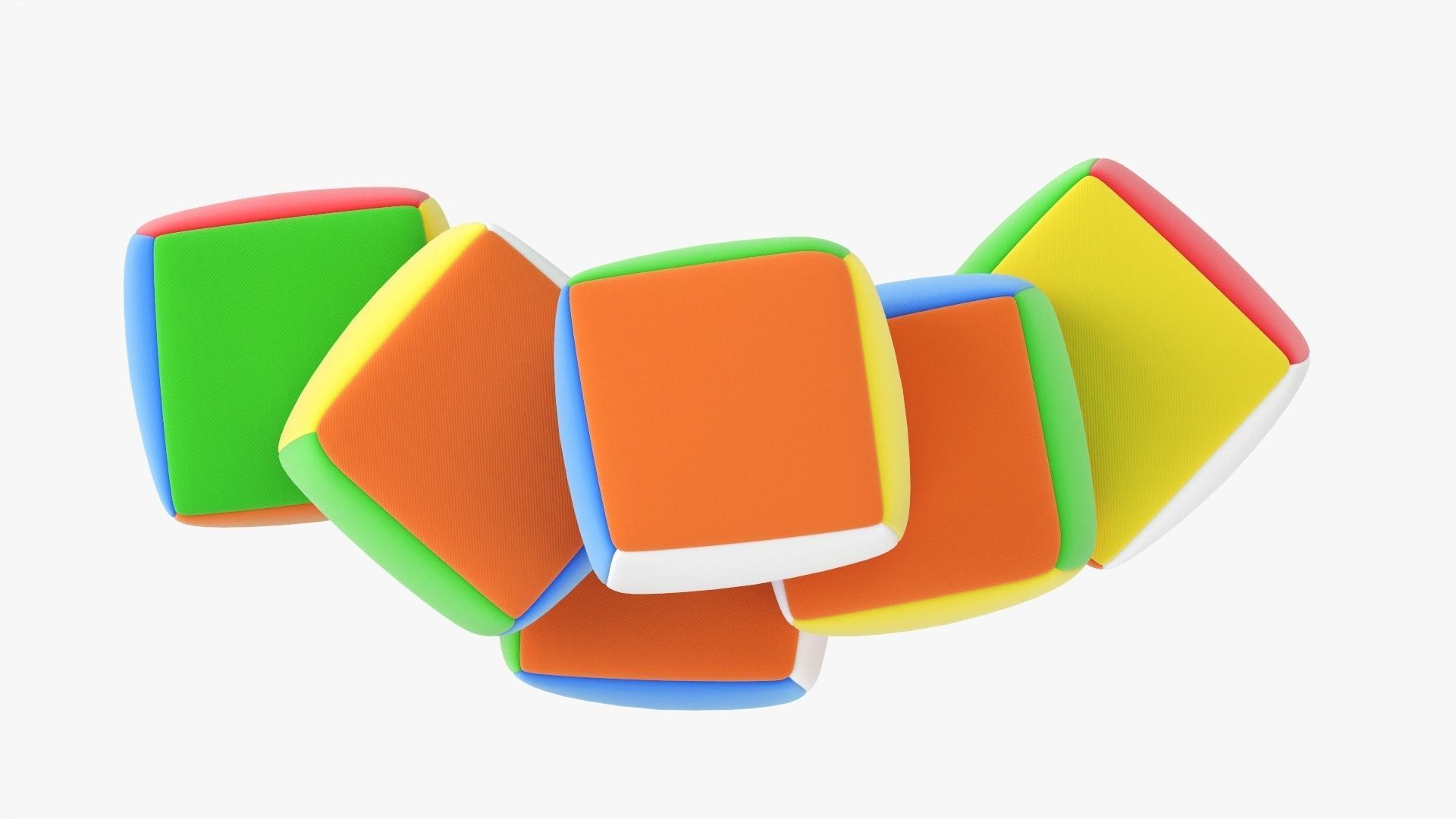 Soft baby cubes  3D model_5