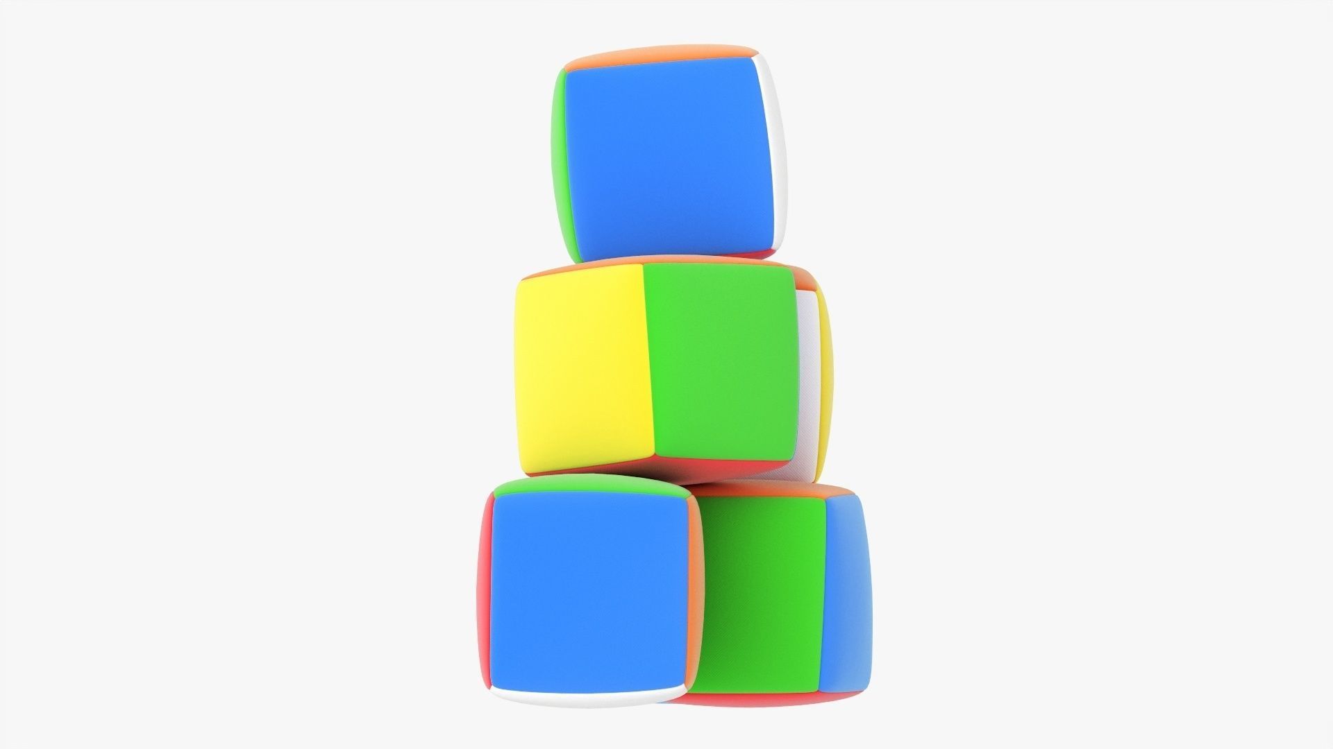 Soft baby cubes  3D model_4