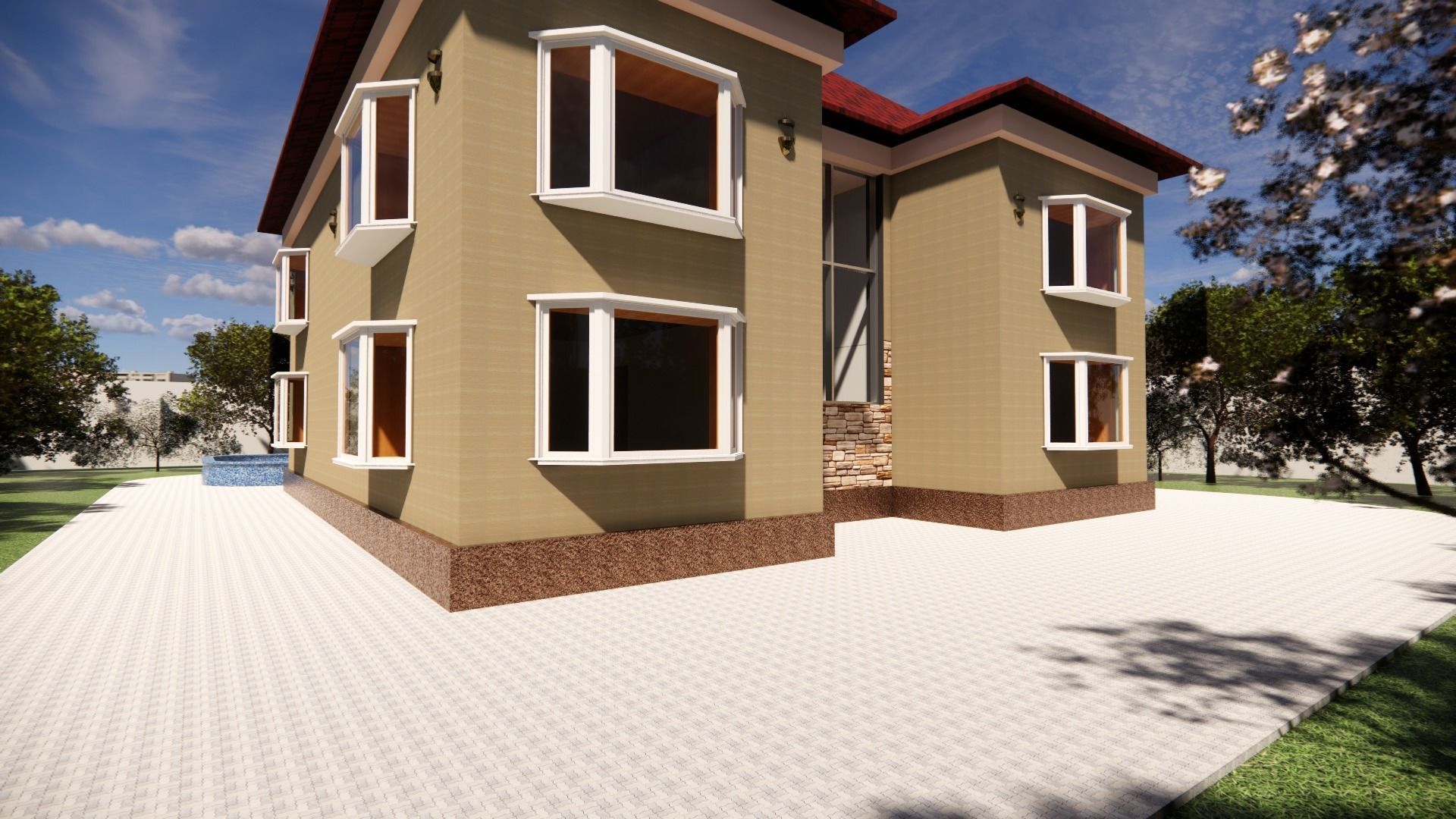 Revit exterior design Free 3D model_1