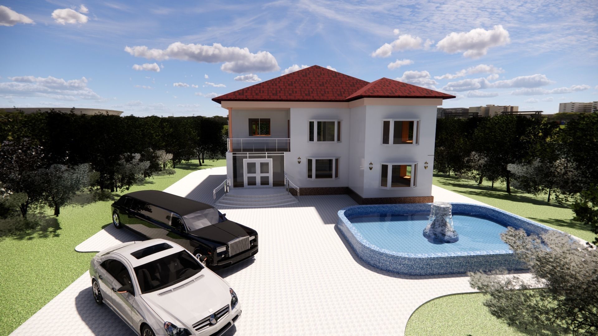 Revit exterior design Free 3D model_2