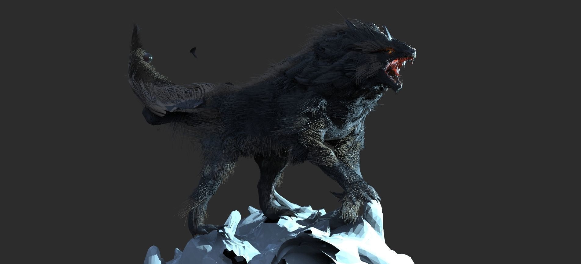 Fenrir The wolf 3D model_6