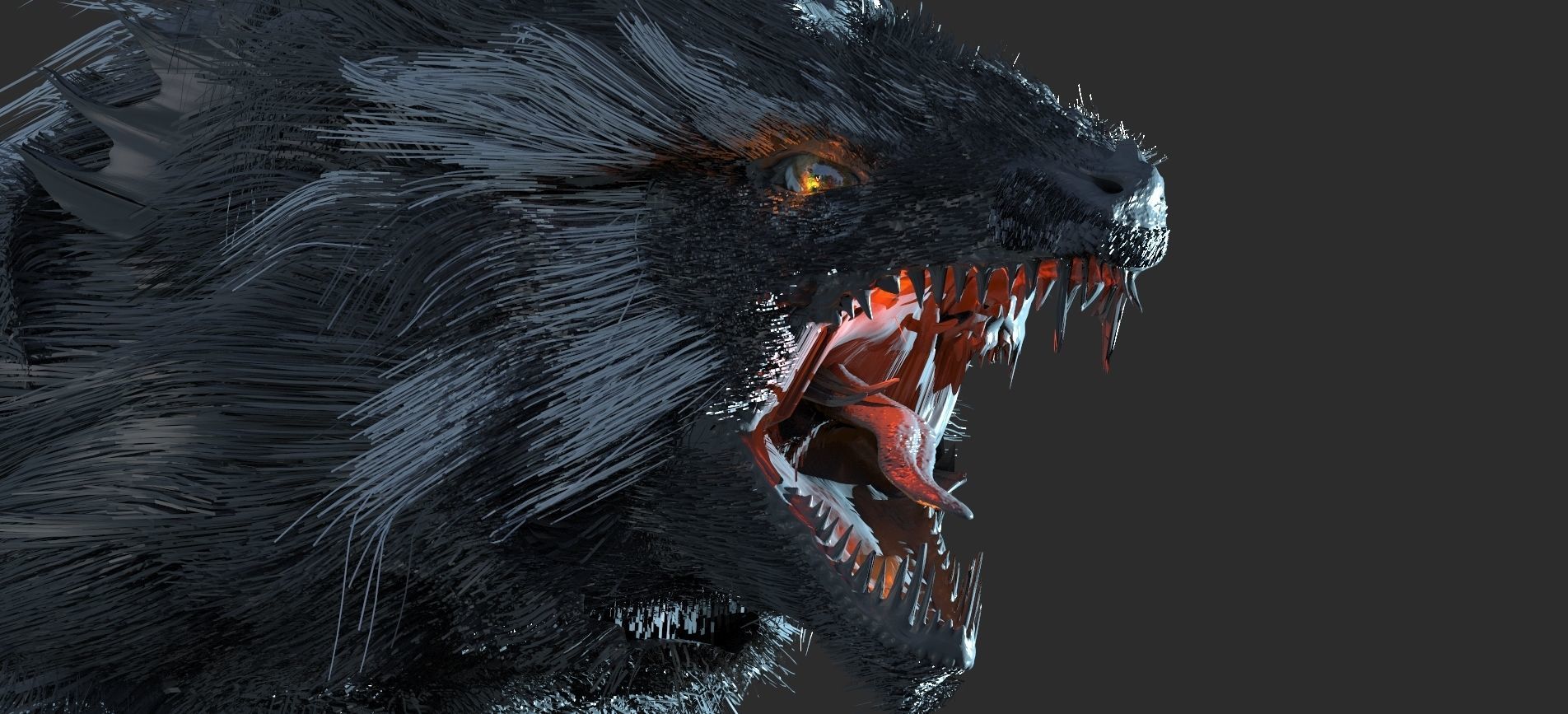 Fenrir The wolf 3D model_3