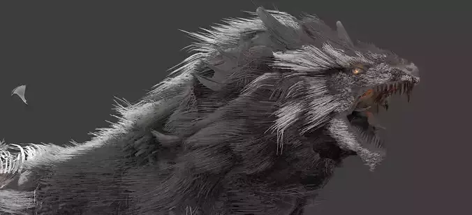 Fenrir The wolf 3D model