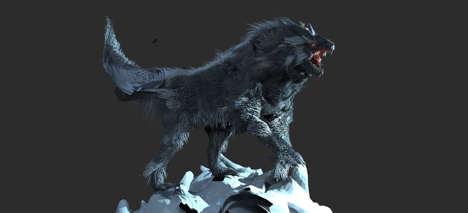 Fenrir The wolf 3D model_5
