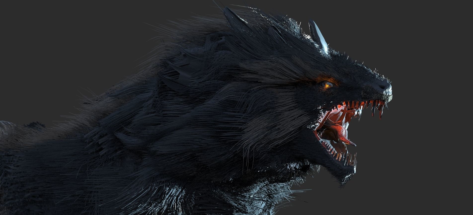 Fenrir The wolf 3D model_7