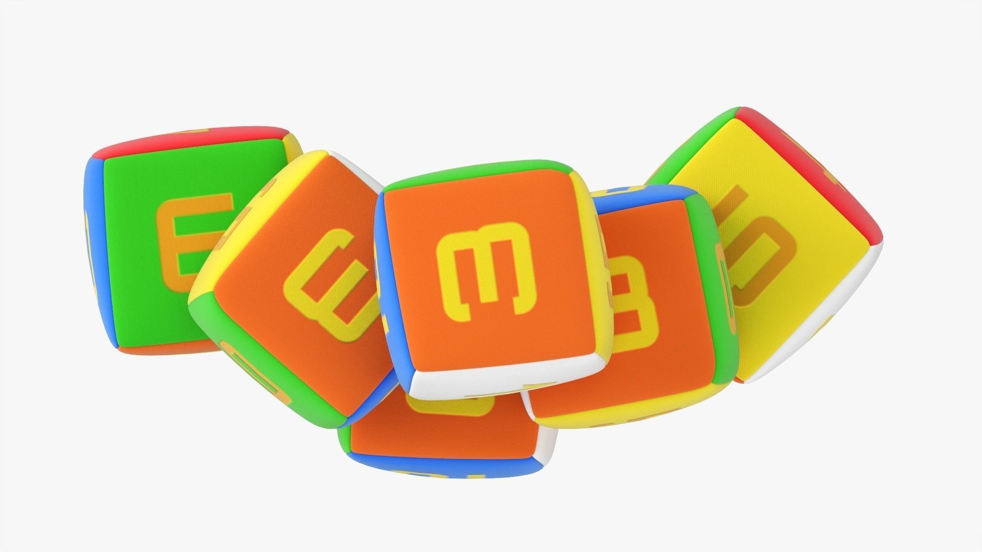  Soft baby cubes with numbers 02 3D model_5