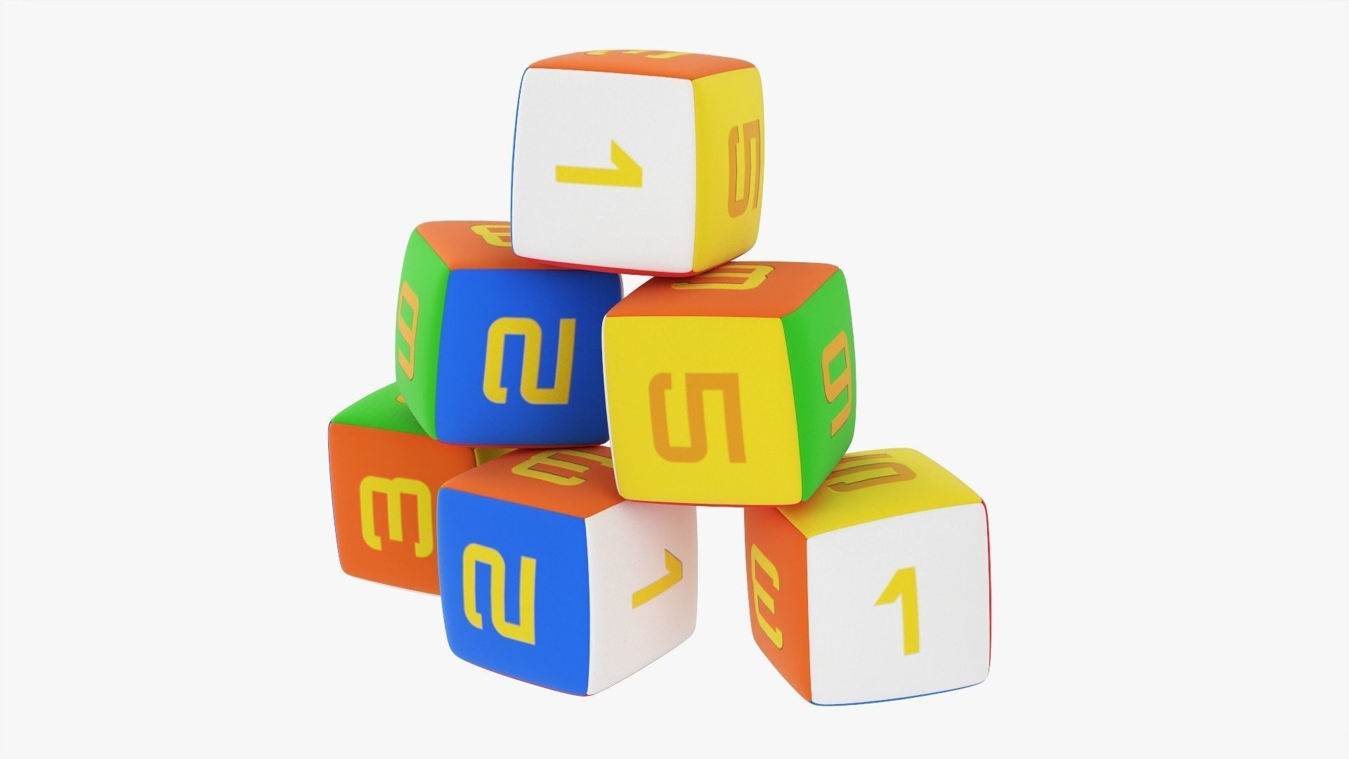  Soft baby cubes with numbers 02 3D model_1