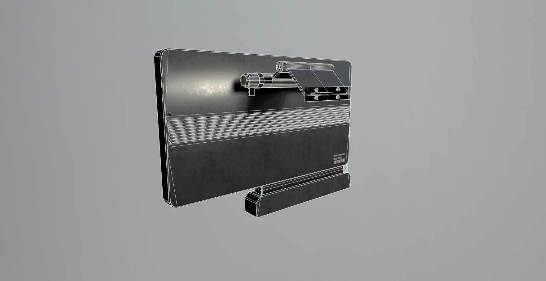 Sci-Fi Display Panel Low-poly 3D model_9