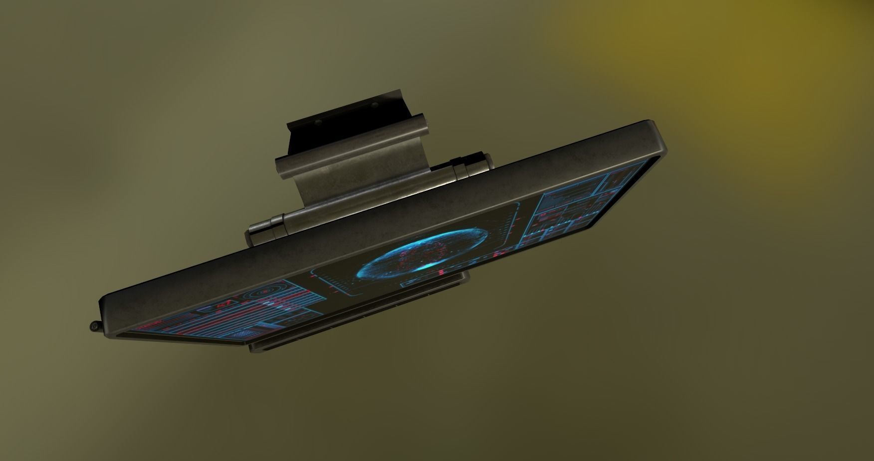 Sci-Fi Display Panel Low-poly 3D model_18