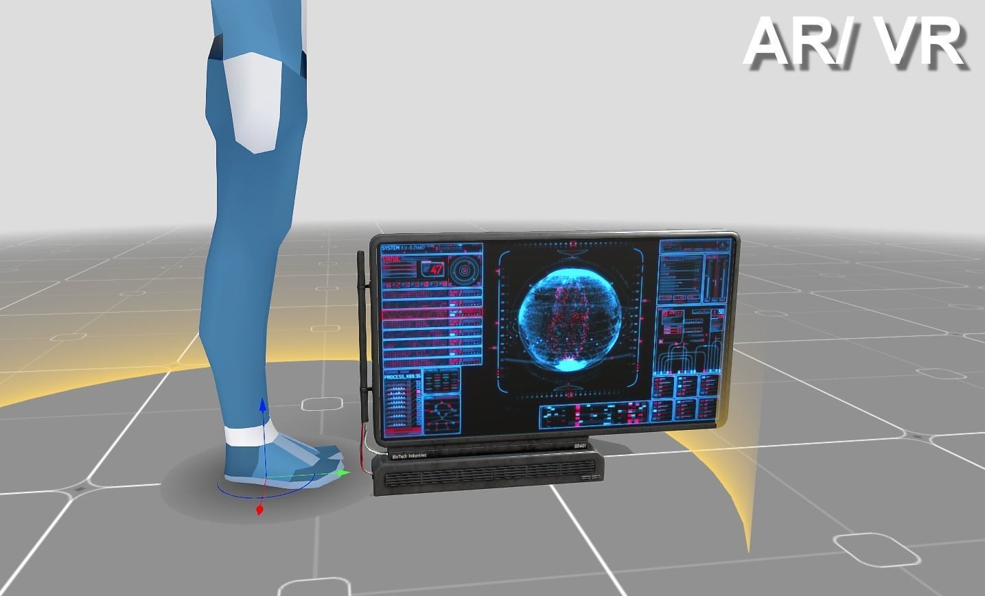 Sci-Fi Display Panel Low-poly 3D model_22