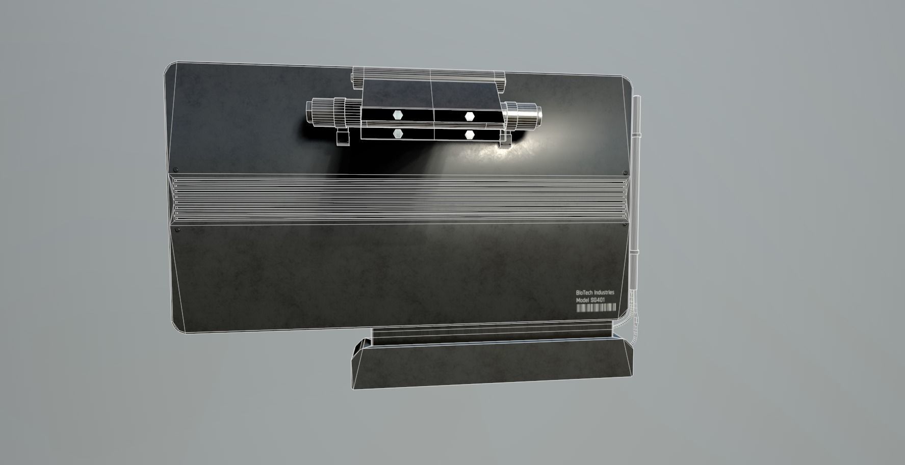 Sci-Fi Display Panel Low-poly 3D model_11