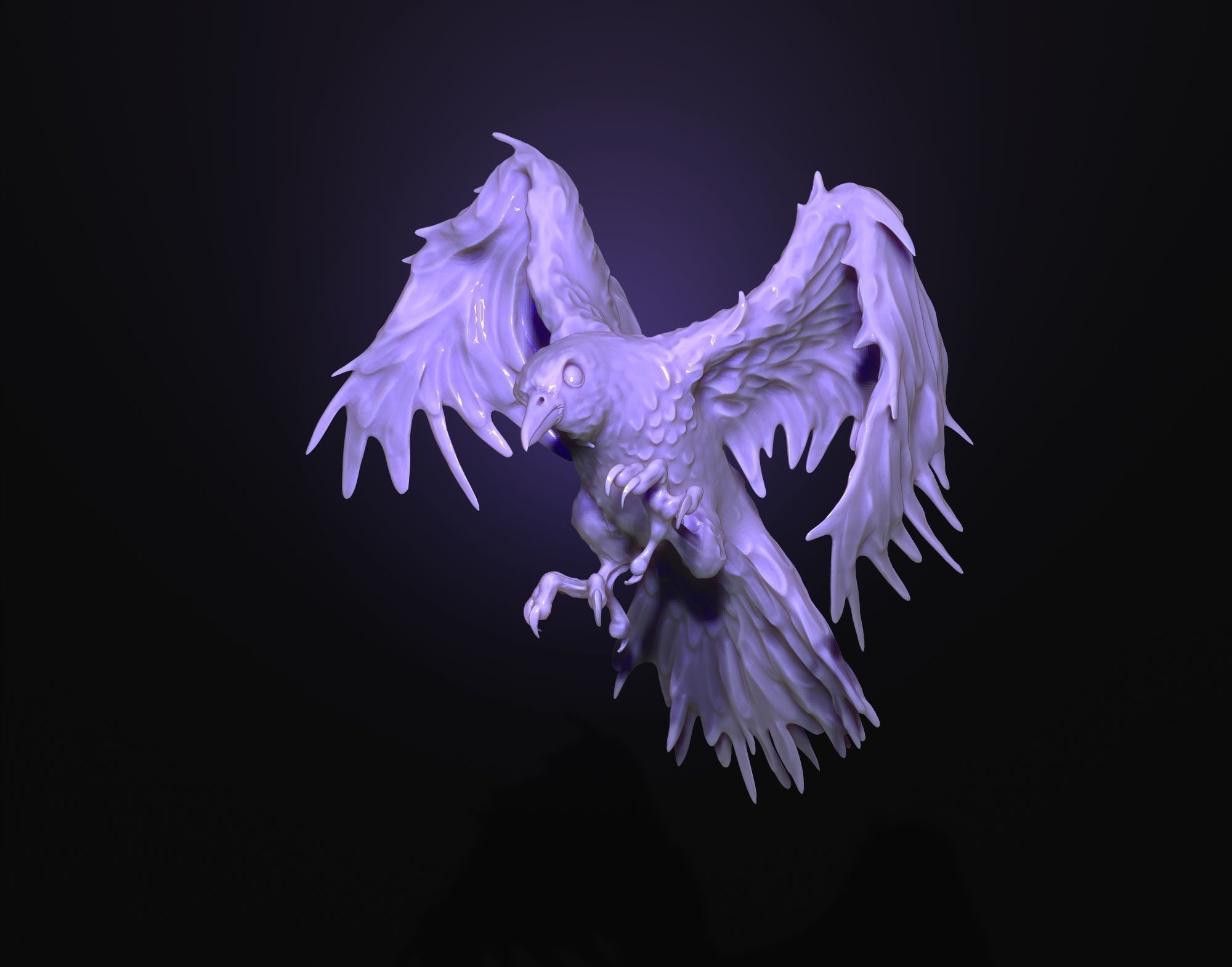 Raven printready 3D print model_7