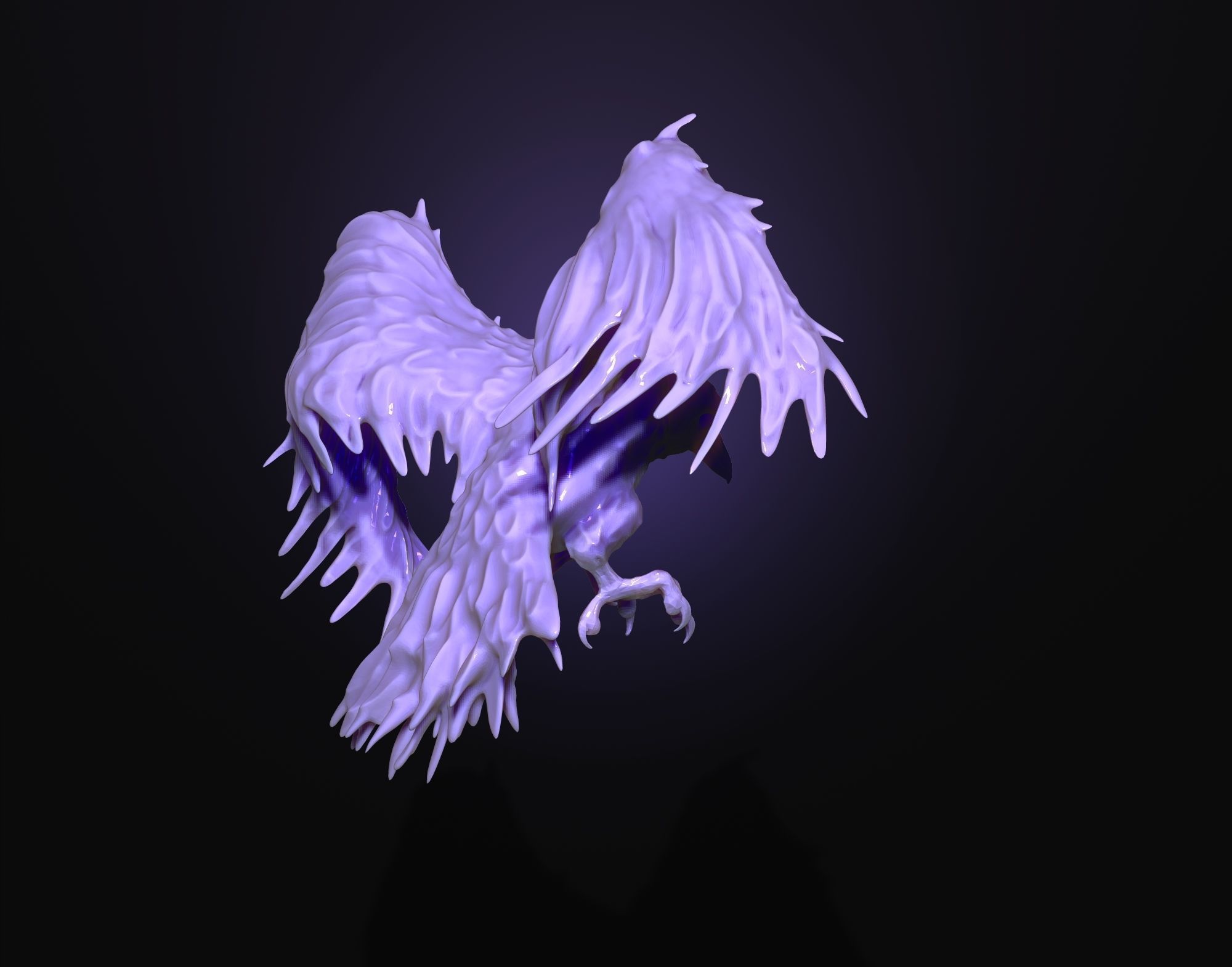 Raven printready 3D print model_3