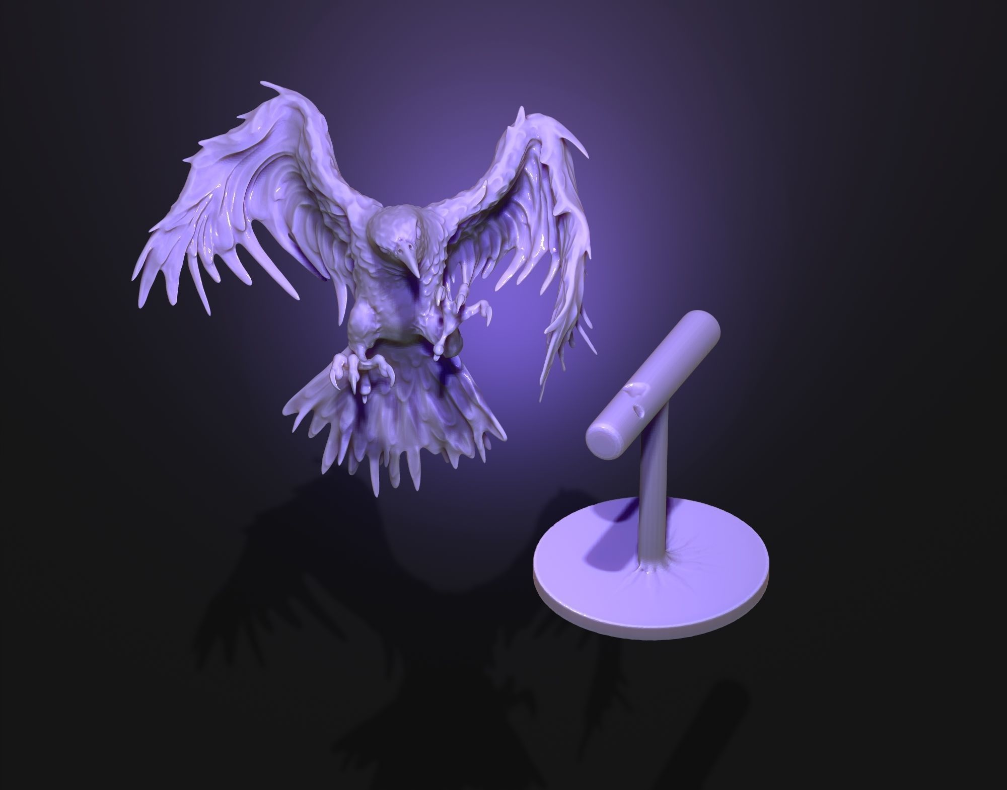 Raven printready 3D print model_2