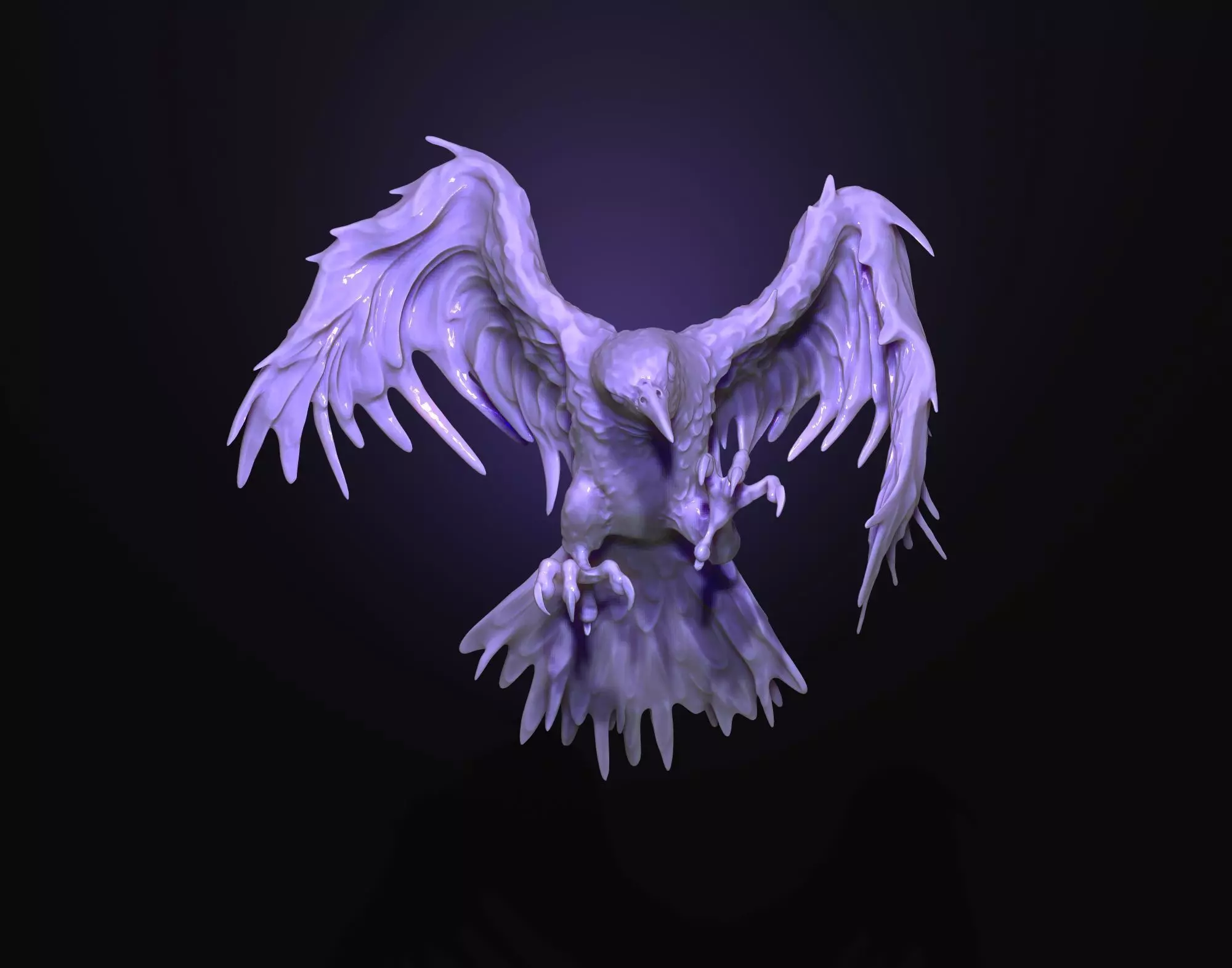 Raven printready 3D print model_0