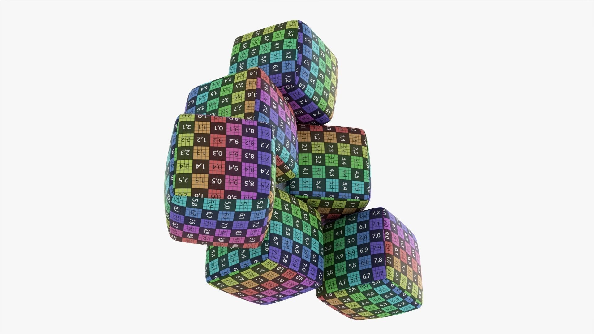 Soft baby cubes with numbers 03 3D model_14