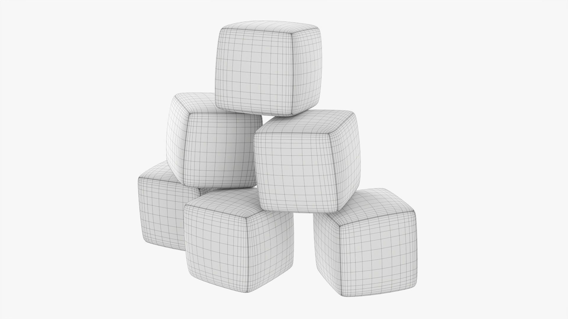 Soft baby cubes with numbers 03 3D model_7