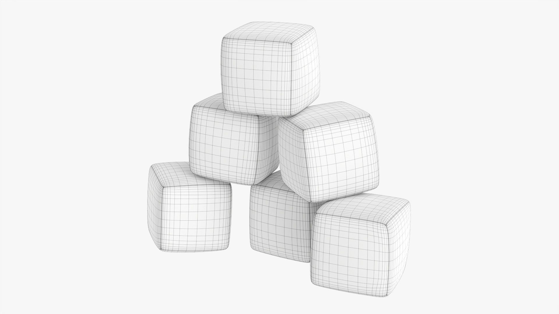 Soft baby cubes with numbers 03 3D model_6