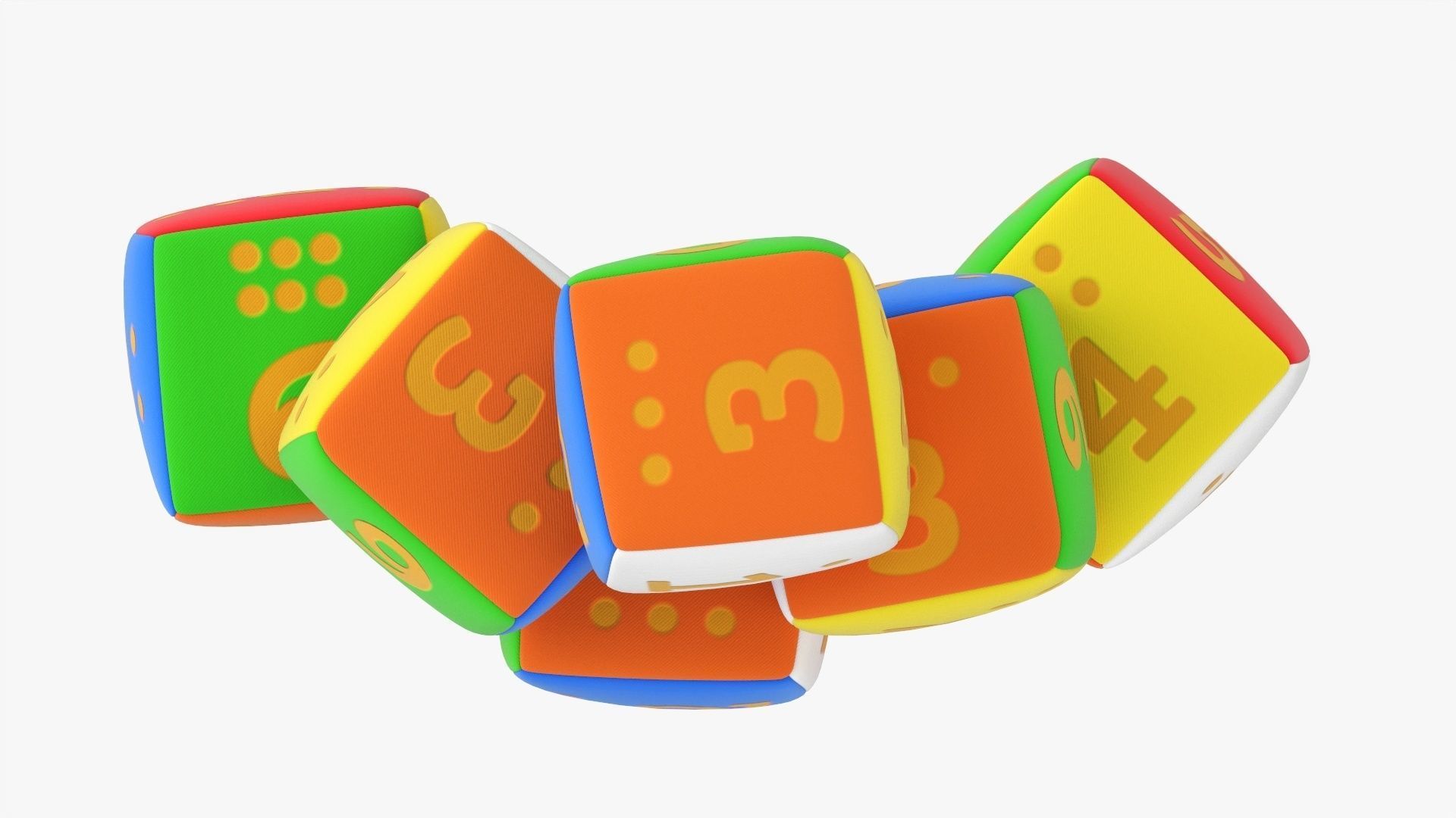 Soft baby cubes with numbers 03 3D model_5