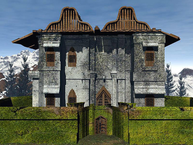 Worldweary villa Low-poly 3D model