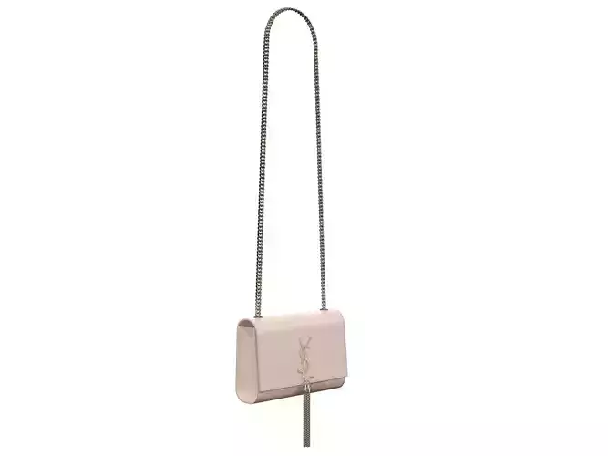 YSL Saint Laurent Kate Small Bag Cream Low-poly 3D model