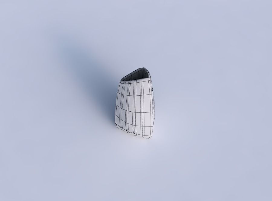 Vase tipped triangle with bands uniform vertical 3D print model_6