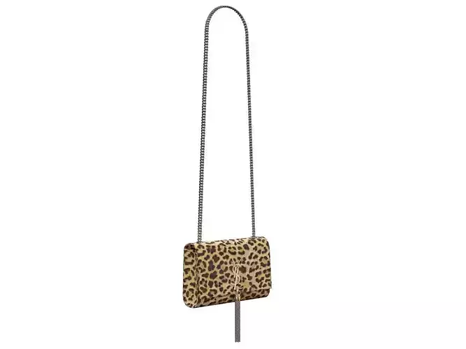 YSL Saint Laurent Kate Small Bag Leopard  Low-poly 3D model