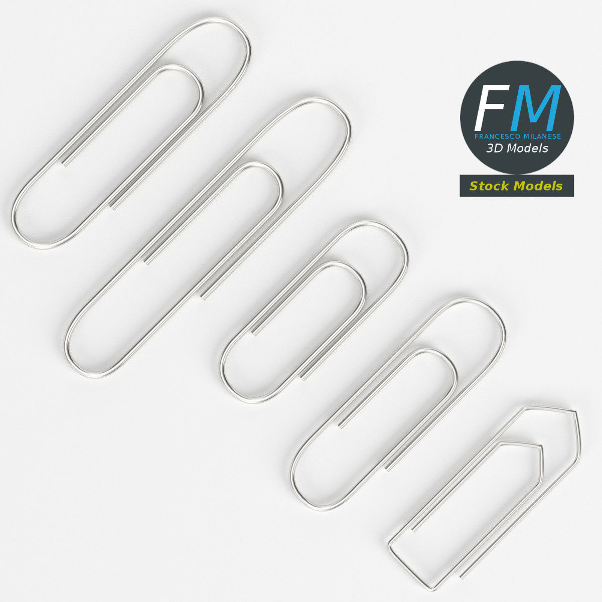 Paper clips 3D model_6