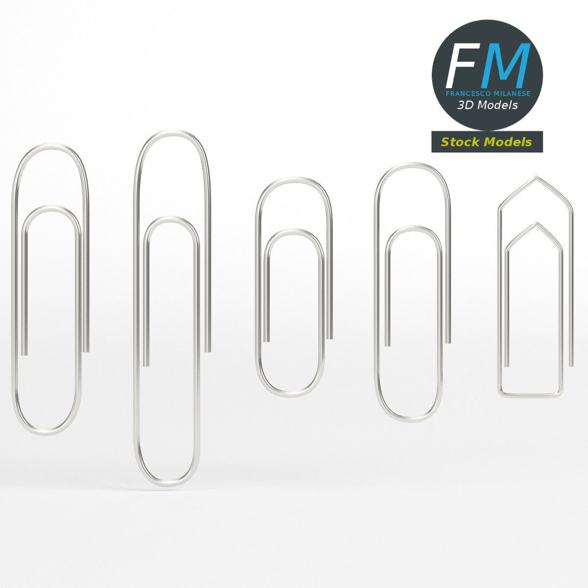 Paper clips 3D model_3