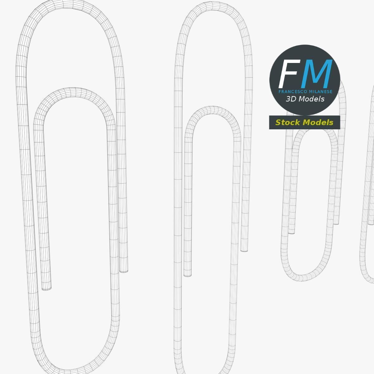Paper clips 3D model_7